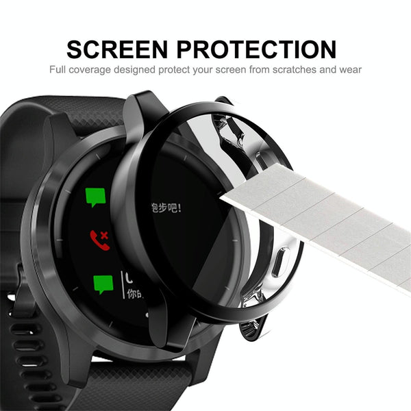 For Garmin Venu 2 45mm / Vivoactive 4 45mm ENKAY Hat-Prince Full Coverage Electroplate TPU Soft Case(Black)
