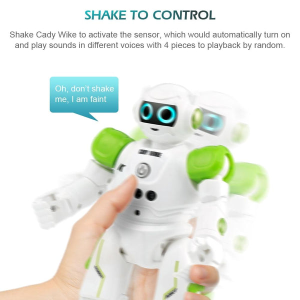 JJR/C R11 CADY WIKE Smart Touch Control Robot with LED Light, Support Waling / Sliding Mode (Green)