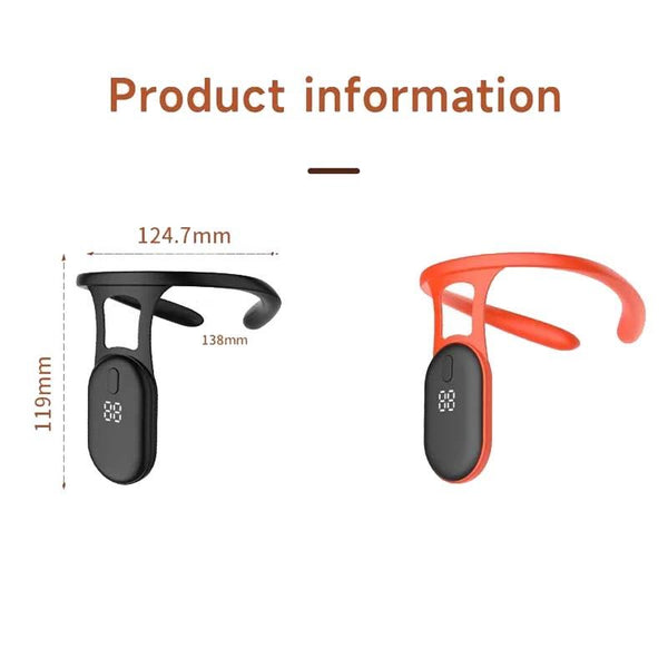 2150 Student Humpback Vibration Reminds With LCD Hanging Neck Corretor(Orange)