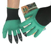 A Pair Latex Protective Insulated Gloves with Claws ABS Plastic Gloves for Digging and Planting, The Right One with Claws