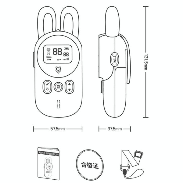 Children Voice Transmission Intercom Handheld Wireless Communication 3 Kilometers Parent-Child Educational Interactive Toy( Blue)