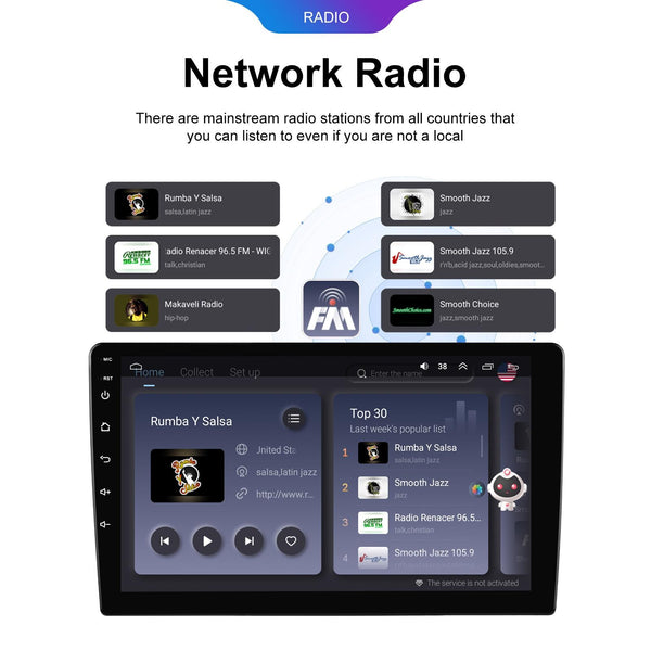 9 inch 6+128G Android Universal HD Large Screen Car Bluetooth Player Android GPS Navigation Integrated Machine(Standard+AHD Camera)