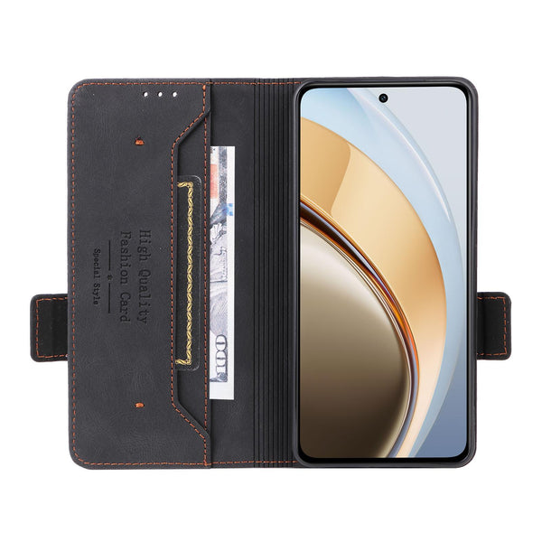 For vivo V40 Lite 5G / Y300 5G IDN Magnetic Clasp Leather Phone Case(Black)