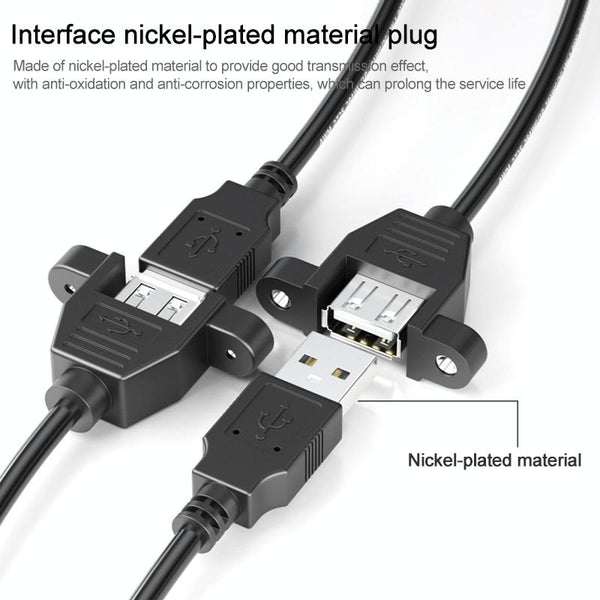USB 2.0 AM to AF Mount Panel Cable, Length: 90cm
