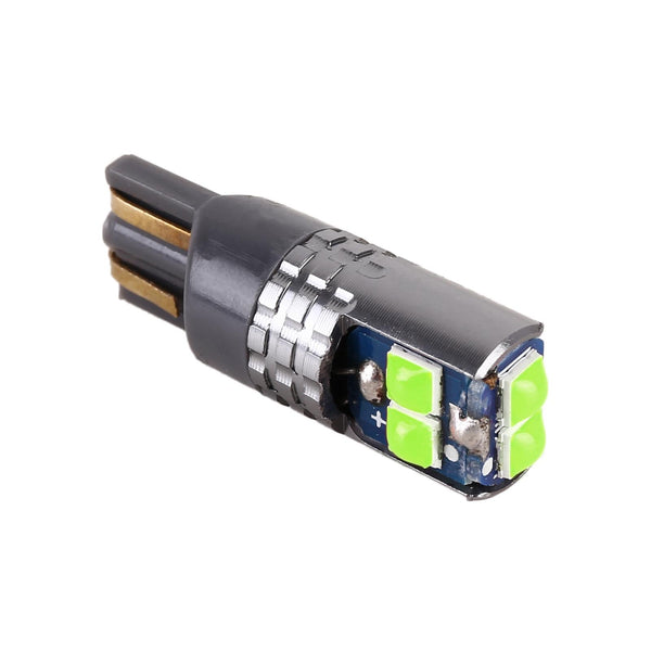 2 PCS T10 / W5W / 168 DC12-24V / 1.8W / 6000K / 140LM Car Clearance Light 4LEDs SMD-3030 Lamp Beads with Decoding & Constant Current (Green Light)