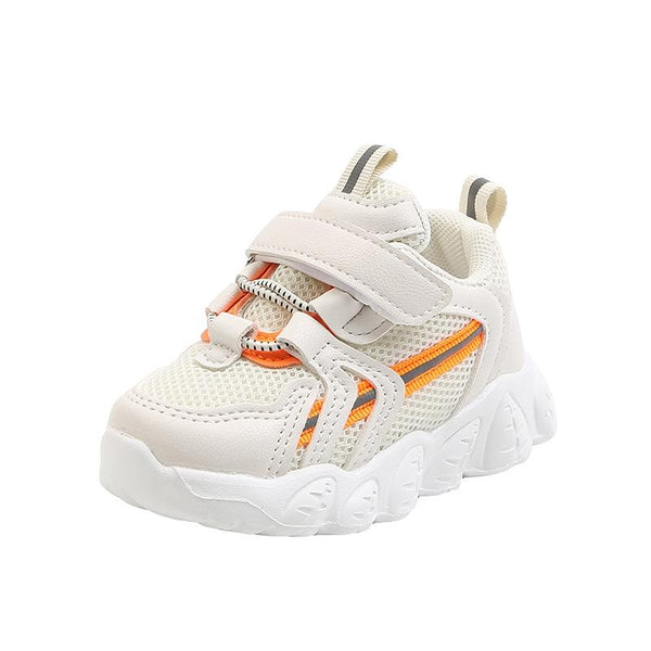 Children Sports Shoes Babies Breathable Net Shoes, Size: 27(Beige)