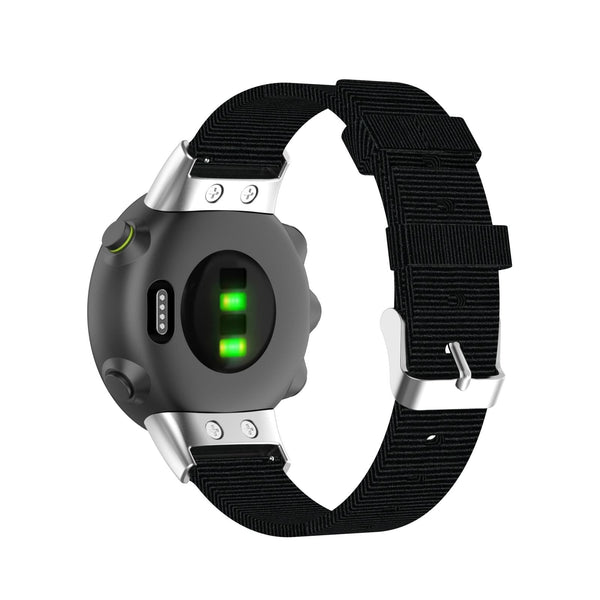 For Garmin Forerunner 45 / 45S / Swim 2 Universal Nylon Canvas Watch Band(Black)