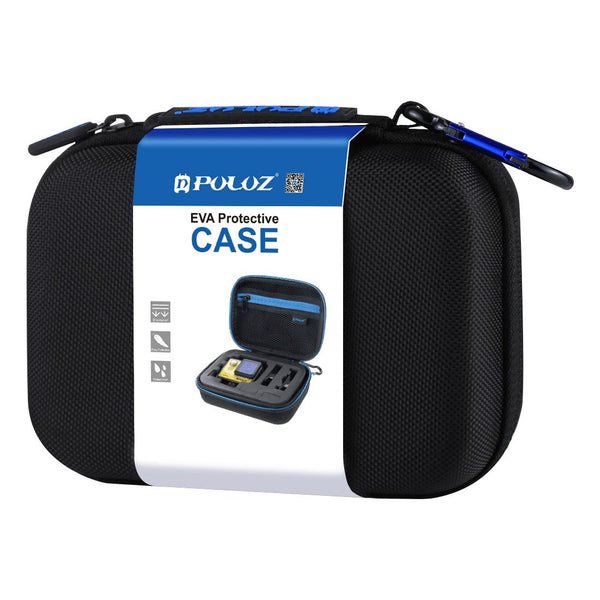 PULUZ Waterproof Carrying and Travel Case for GoPro, DJI Osmo Action and other Sport Cameras Accessories, Small Size: 16cm x 12cm x 7cm(Black)