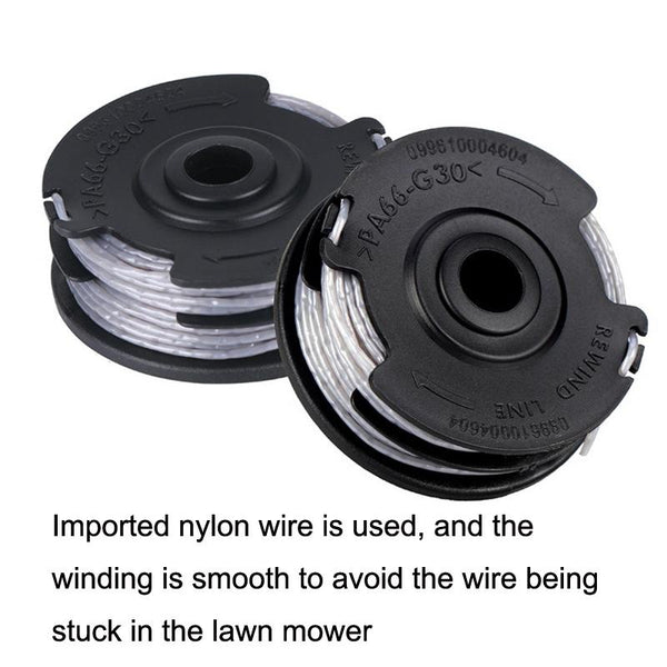Lawnmower Nylon Double Layer Mowing Line Playing Rope Spool Replaces Greenworks(Black)
