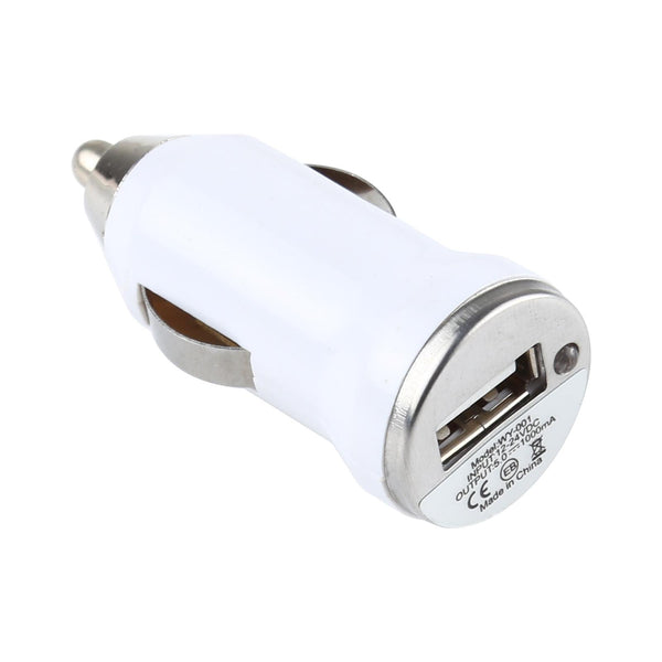DC 5V / 1A USB Car Charger for Galaxy SIV / i9500 / SIII / i9300 / i8190 / S7562 / i8750 / i9220 / N7000 / i9100 / i9082 / BlackBerry Z10 / HTC X920e / Nokia / Other Mobile Phones(White)