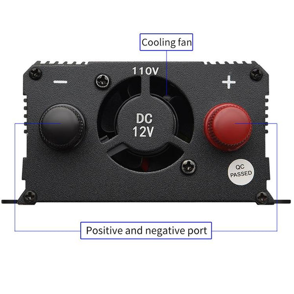 XUYUAN 6000W Car Inverter LCD Display Converter, US Plug, Specification: 12V-110V