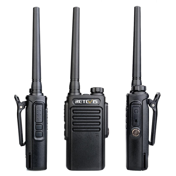 RETEVIS RT47 16CHS IP67 Waterproof FRS Two Way Radio Handheld Walkie Talkie, US Plug(Black)