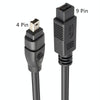 JUNSUNMAY FireWire High Speed Premium DV 800 9 Pin Male To FireWire 400 4 Pin Male IEEE 1394 Cable, Length:4.5m
