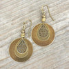Bohemian Vintage Ethnic Antique Circle Engraved Earrings(Bronze)