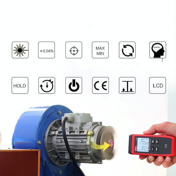 UT373 Non-contact High-precision Laser Tachometer Digital Display Motor Speedometer