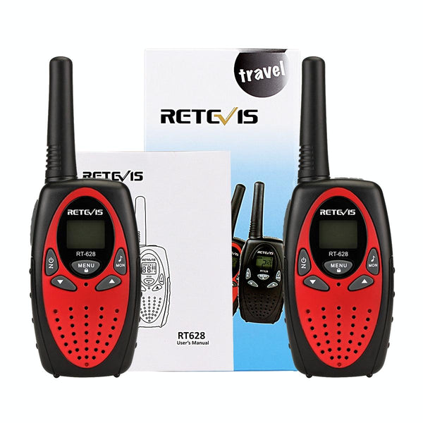 1 Pair RETEVIS RT628 0.5W US Frequency 462.550-467.7125MHz 22CHS Handheld Children Walkie Talkie(Red)