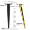 LH-ZT-0001 Cone Round Tube Furniture Support Legs, Style: Straight Cone Height 17cm(Matte Black)