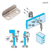 10pcs Lock Accessories L-Shaped Right Angle Office Drawer Lock Plate Furniture Parts Door Stopper(Silver)