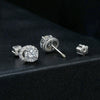 S925 Sterling Silver With White Gold Moissanite Earrings(MSE054)