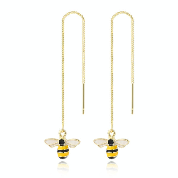 E2210-9 Bee Long Ear Wire Women Simple Earrings