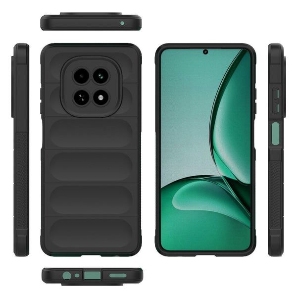 For Realme V60 5G Magic Shield TPU + Flannel Phone Case(Black)