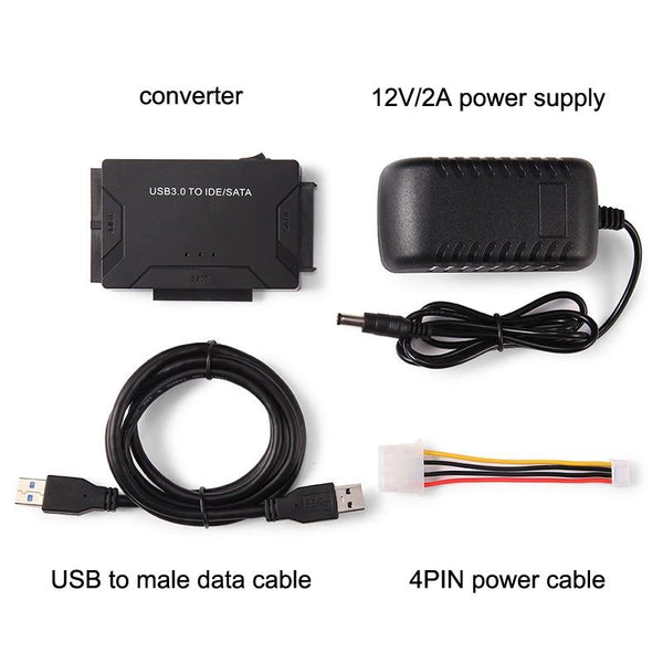 USB3.0 To SATA / IDE Easy Drive Cable Hard Drive Expanding Connector, Plug Specification: UK  Plug
