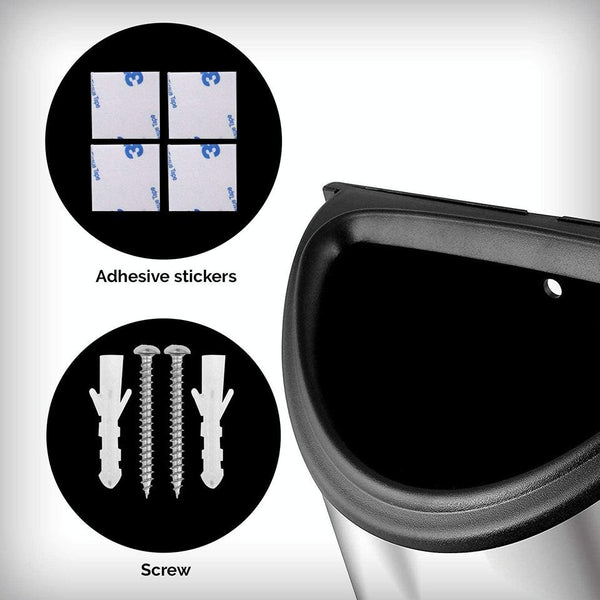 Stainless Steel Garbage Bag Storage Box Kitchen Wall Mounted Shoe Cover Bag