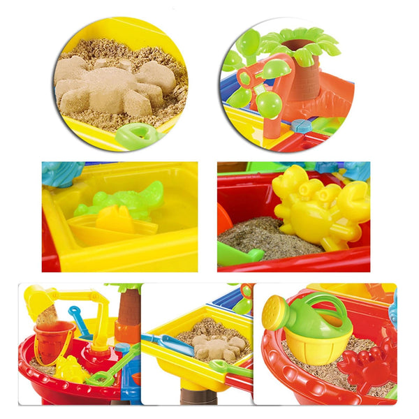 Outdoor Sandy Beach Table Toys Set for Kids(Tree and Square Table)
