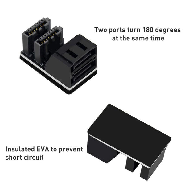 5 PCS Motherboard SATA 7Pin Dual Interface, Model:PH572 180 Degree