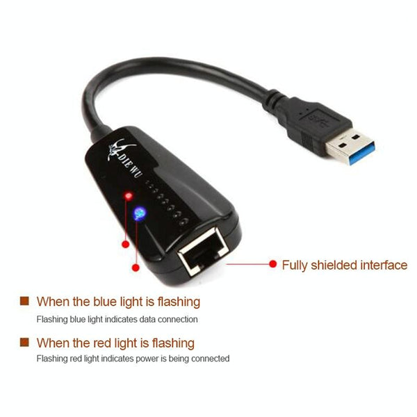 DIE WU TXA042 Realtek 8153 USB 3.0 to Gigabit Ethernet RJ45 LAN 10/100/1000Mbps Network Card Adapter