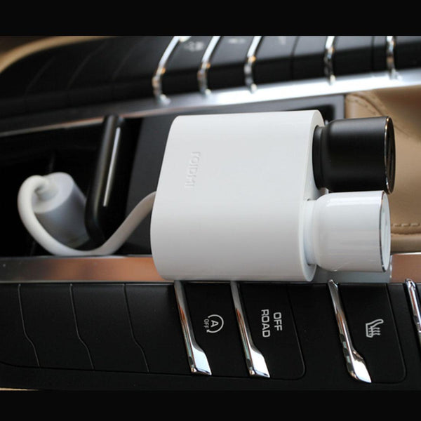 Original Xiaomi Youpin ROIDMI 2 in 1 120W 10A Car Cigarette Lighter + Dual USB Port Quick Charge Car Charger(White)