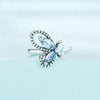 SCE1544 Sterling Silver S925 Butterfly Zircon Single Ear Cuff