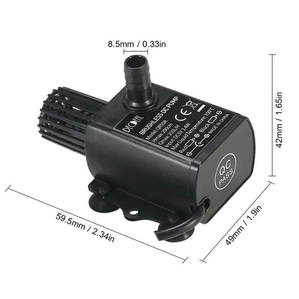 USB Power Supply Brushless Cold Water Circulating Fountain Water Pump, Model: QR50A