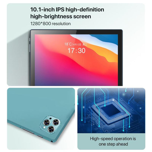 Y22 10.1 inch Smart Learning Tablet PC Combo Set, 4GB+64GB, Android 10 MTK6755 Octa Core, 4G Network, with Leather Case + Keyboard, US Plug (Light Green)