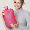 3000ml Large-Capacity Hot Water Bottle Injection Water Heating Foot Bed Warmer Quilt PVC Warmer Water Bag(Clear Rose)