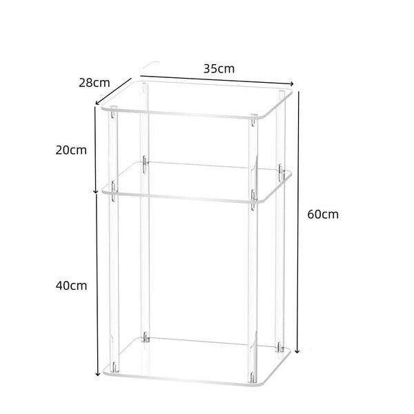 3 Layer Acrylic Square Table Bedroom Living Room Wine Table(129)