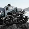 HD001B Four Wheel Drive Off-Road Climbing Load WIFI Control Real Walking Time Transmission Truck for Kids with LED Lights(Blue)