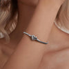 S925 Sterling Silver Star Heart DIY Basic Bracelet(17CM)