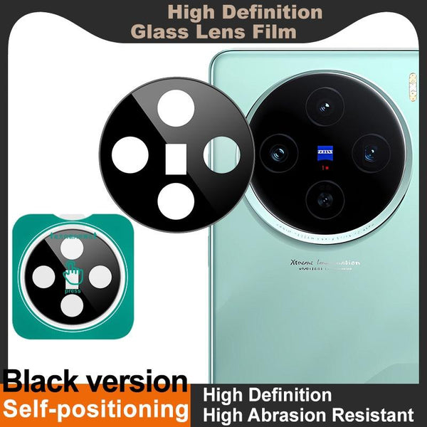 For vivo X100s imak Black Version HD Glass Rear Camera Lens Film, Self-positioning Version