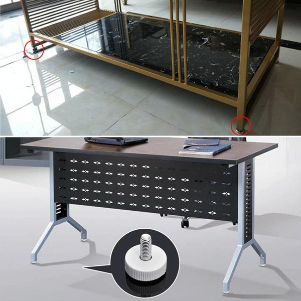 50 PCS Adjustable Foot Pad Furniture Screw Support Stub, M8x20 (White)