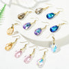 E2108-2 White AB Color Natural Crystal Handmade Earrings Zircon Long Earrings