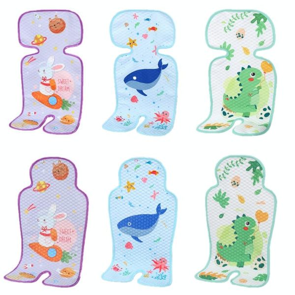 Baby Stroller Mat Seat Cushion Safety Seat Ice Silk Cushion, Color: Universal Radish Rabbit