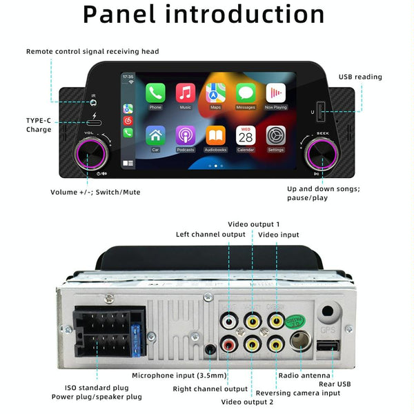 5-Inch Wireless MP5 Car Universal Bluetooth Hands-Free Radio(F152W)