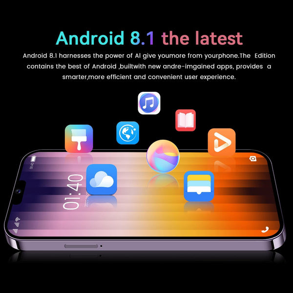I14 Pro / N85 4G, 1GB+8GB, 6.1 inch Screen, Face Identification, Android  8.1 MTK6737 Quad Core, Network: 4G, Dual SIM(Purple)
