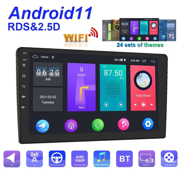 A2799 10 Inch Android WiFi 2+32G Central Control Large screen Universal Car Navigation Reversing Video Player, Style:Standard+4Lights Camera