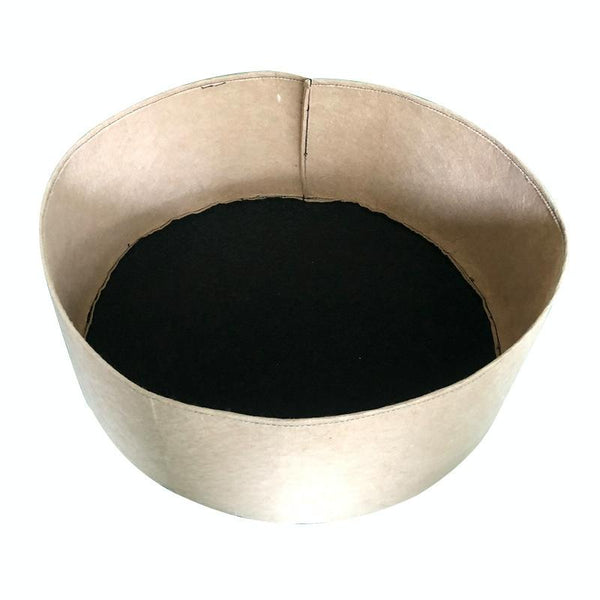 130x30cm 400L Felt Planting Barrel Indoor Outer Round Plant Bag Non-Woven Seedling Bag(Camel)
