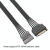 30cm Power Supply SATA 15Pin Male And Female Extension Cable Durable Hard Disk Drive Power Connection Cables