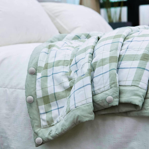 8 PCS Non-marking One-touch Unlocking Mushroom-shaped Quilt Fixer White+Glue Needle