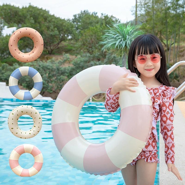 Thickened Children Swimming Ring Inflatable Underarm Ring 75cm(Olive)