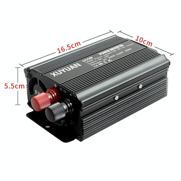 XUYUAN 600W Solar Car Home Inverter USB Charging Converter, EU Plug, Specification: 12V to 220V